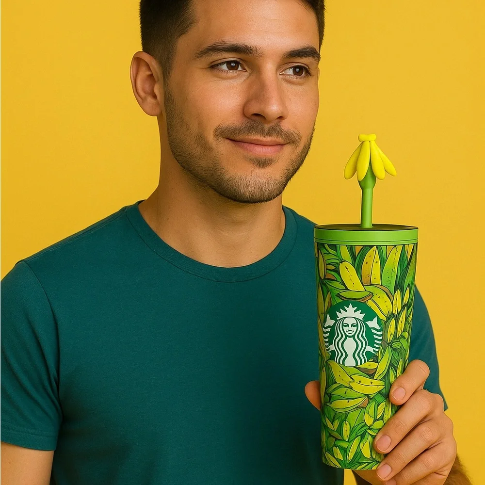 Starbucks Tropical Green and Yellow Tumbler